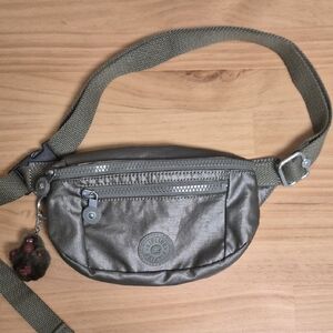Kipling Metallic Green Fanny Pack